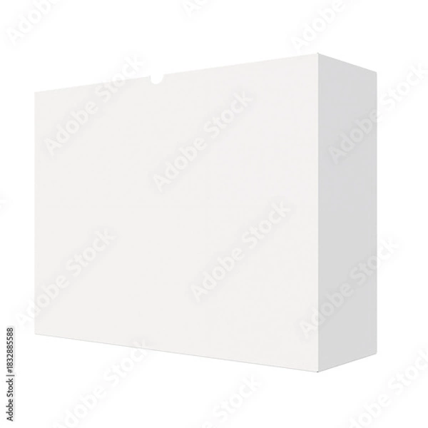 Obraz 3D Render a white box with a window on a white background