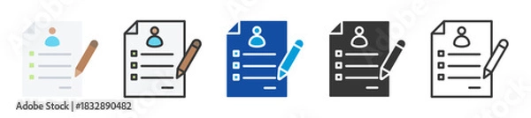 Obraz enrollment icon set multi style various collection