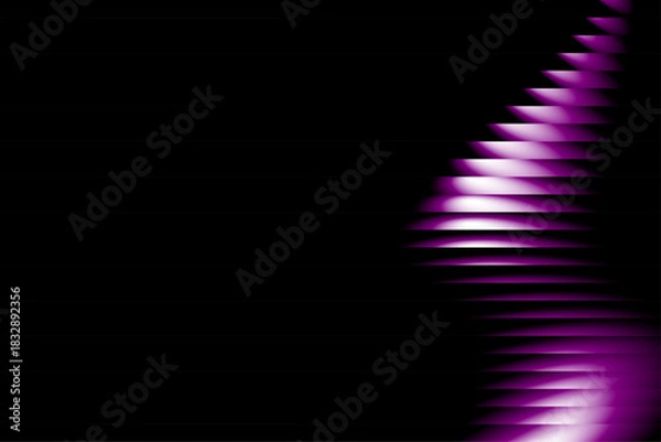 Fototapeta Abstract Purple Motion Gradient Background, Modern Ribbed Wave Effect on Dark Backdrop, Vector Illustration