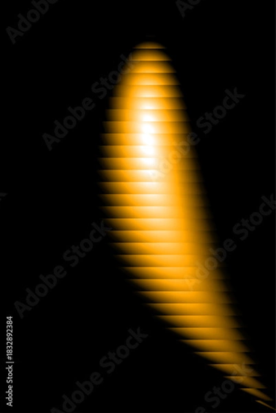 Fototapeta Abstract Orange Vertical Gradient Background with Ribbed Glass and Motion Wave Effect, Vector Illustration