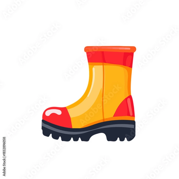 Fototapeta modern element in vector and EPS format_clean vector_isolated on a white background, An Icon clipart set, An Imaginary 2D flat icon rubber boot