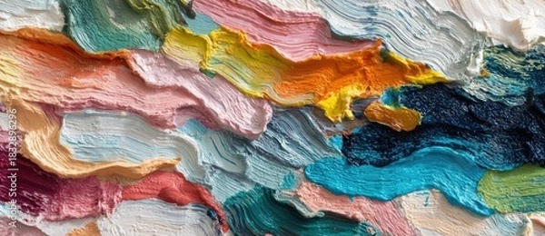 Obraz Colorful abstract paint texture on canvas surface