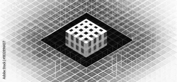 Obraz Abstract geometric design with contrasting colors