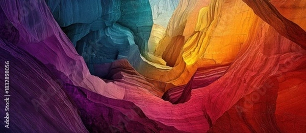 Obraz Vibrant colors in abstract canyon-like formations