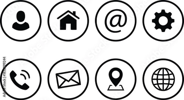 Obraz Web Kontakt Symbole