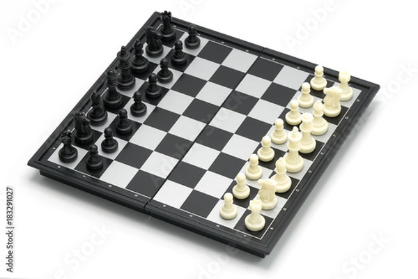 Fototapeta chessboard with a chess piece on the back Negotiating in business. as background business concept and strategy concept with copy space.