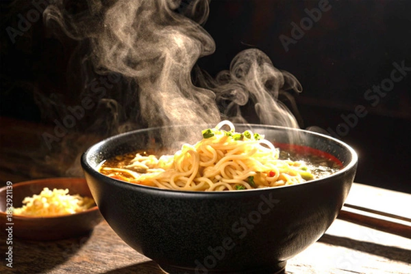 Obraz Dramatic ramen steam