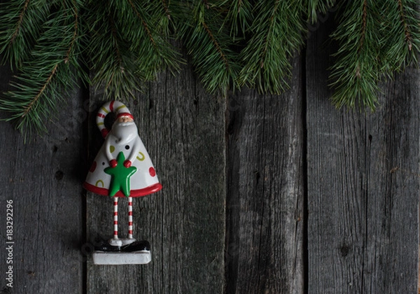 Obraz Christmas background with Santa Claus