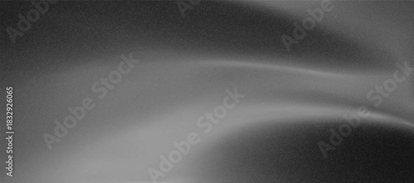 Fototapeta White and black grain grunge background with wavy noise gradient gradation. Distressed rough noise backdrop with stipple effect. Gritty halftone spray dot texture. Glitter ombre poster. 3D vector bg