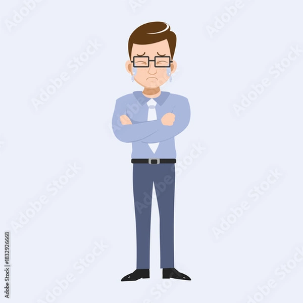 Obraz Confident Businessman Standing with Arms Crossed