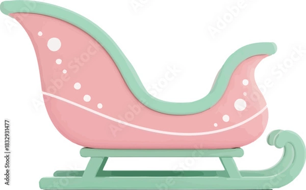 Fototapeta baby carriage on white background