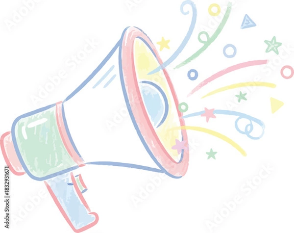 Fototapeta megaphone isolated on white