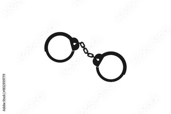 Obraz police handcuffs icon vector design