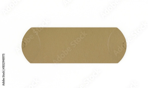 Obraz Flat kraft box isolated mockup 3D rendering