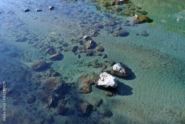 Obraz 秋の清流土居川　（高知県　仁淀川町）