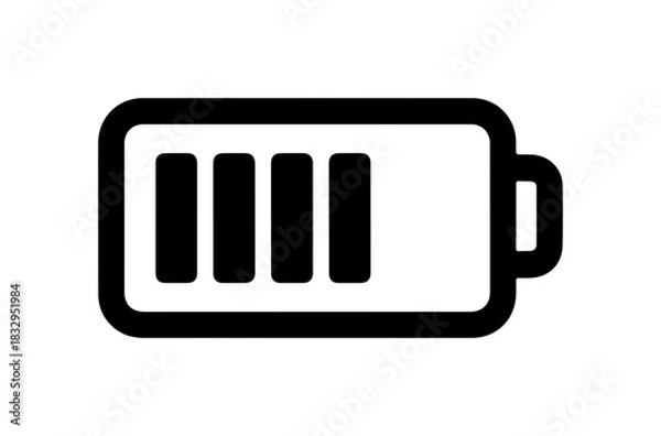 Obraz Battery Icon with Four Bars