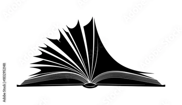 Obraz Open book illustration representing knowledge, learning, and education concept