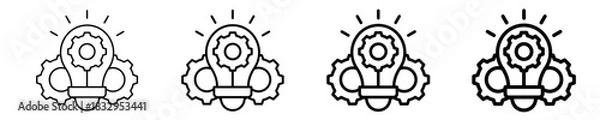 Fototapeta Invention Gear  Icon Set Different Style Collection