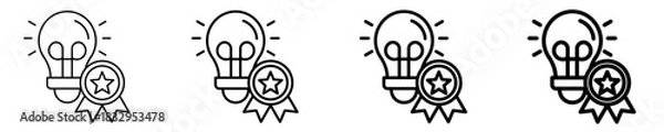 Fototapeta Innovation Award  Icon Set Different Style Collection