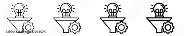 Obraz Idea Funnel  Icon Set Different Style Collection