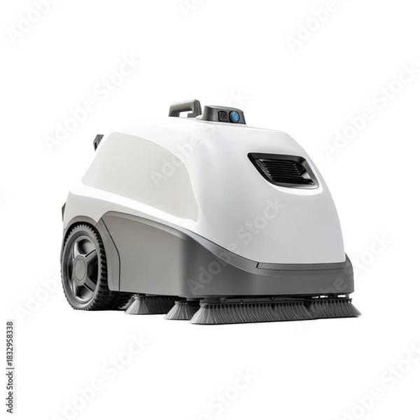 Obraz Efficient autonomous floor cleaner for industrial spaces