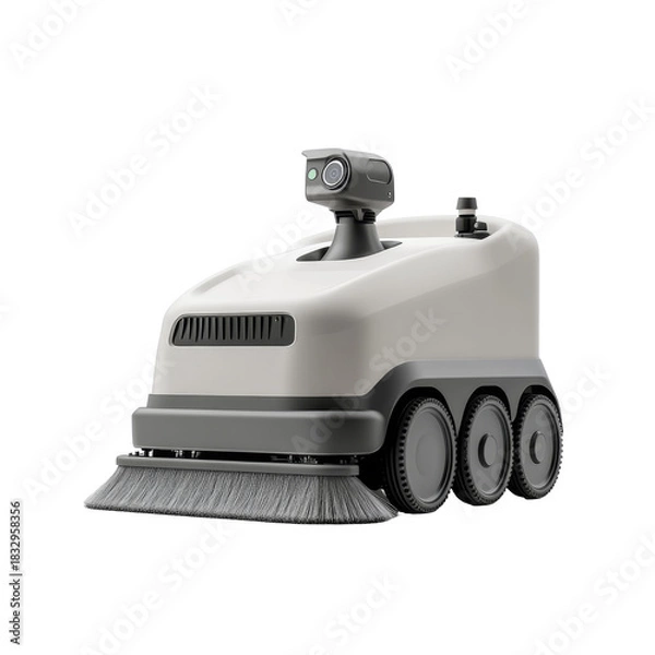 Obraz Autonomous robotic floor cleaner with camera and sensor technology