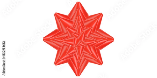 Fototapeta Shiny Gift Topper Pull Bow Vector Illustration.