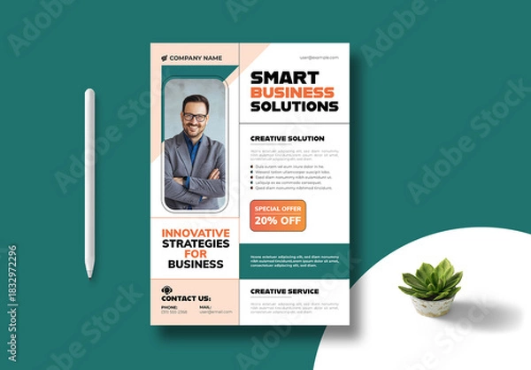 Obraz Business Solution Flyer Template