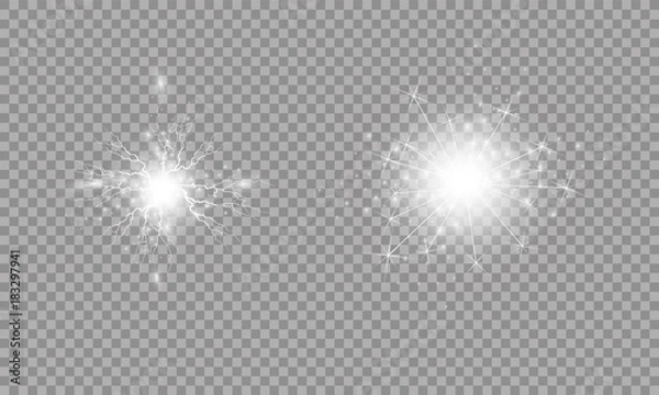 Fototapeta Christmas sparkler set. Vector eps10