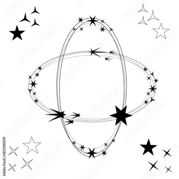 Obraz vector illustration of a set of abstract elements