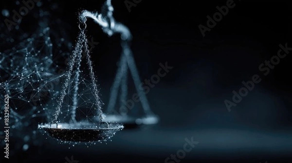 Fototapeta Legal case outcome prediction software leveraging machine learning models analyzing past rulings, judge tendencies, and case specifics to forecast verdict probabilities and legal risks