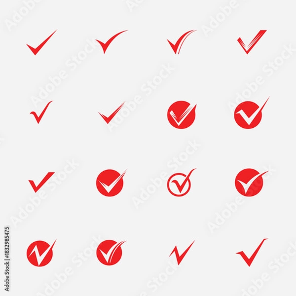 Fototapeta Checkmark vector template logo