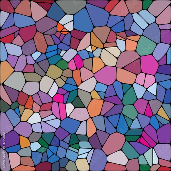 Fototapeta Abstract design element. Modern simple geometric graphic concept. Color pebbles. polygonal style. eps 10