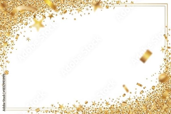 Obraz golden christmas frame