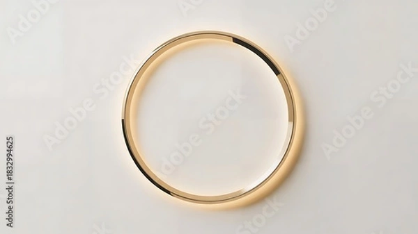 Obraz gold ring on a white background
