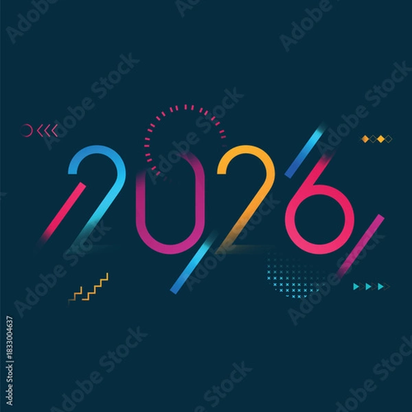 Fototapeta 2026 text typography vector design 01