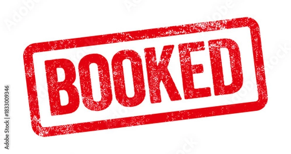 Obraz Red stamp on a white background - Booked