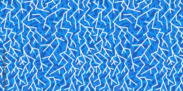 Fototapeta Trendy Abstract Lightnings In The Sky Seamless Background Pattern Vector Template