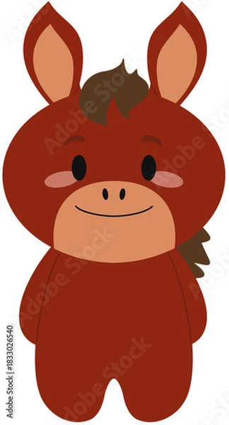 Obraz 동물말신년2026붉은말십이지신진사오미(기본_뒷머리)