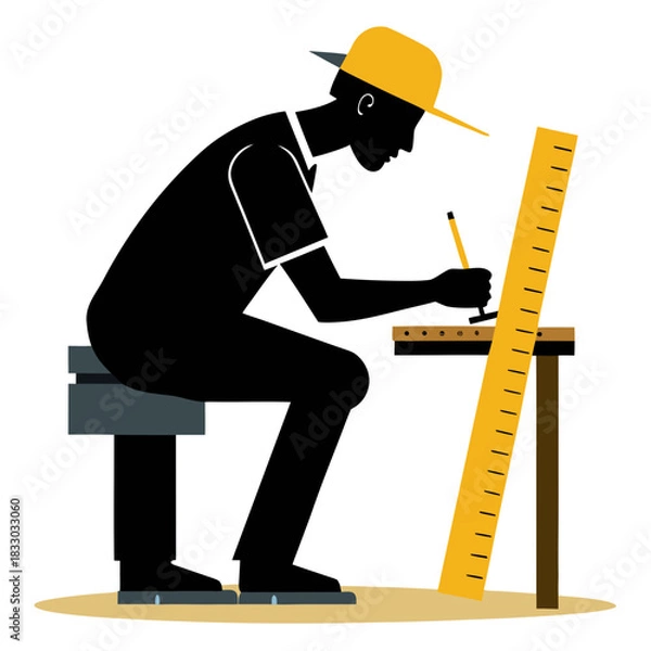 Obraz construction worker with hammer