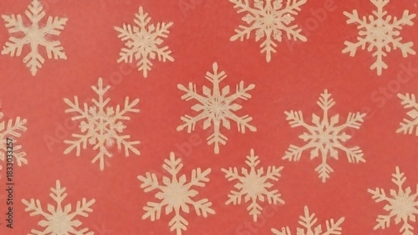 Fototapeta seamless pattern with red flowers