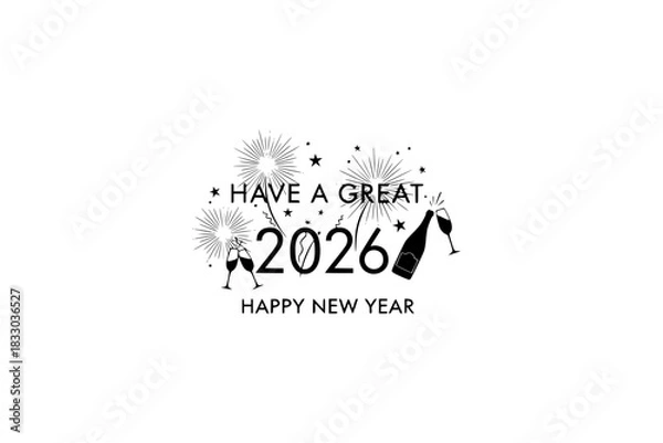 Fototapeta Have A Great 2026 SVG | Happy New Year Party Quote | Digital File