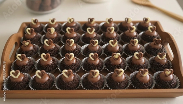 Obraz chocolate cake with nuts