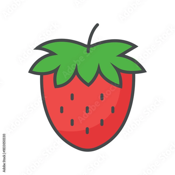 Fototapeta strawberry vector illustration