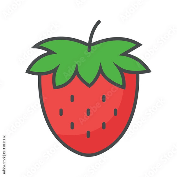 Fototapeta strawberry vector illustration