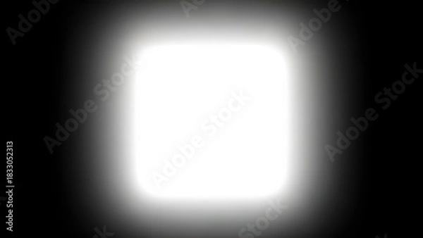 Obraz Abstract glowing rounded rectangle shape isolated on white background