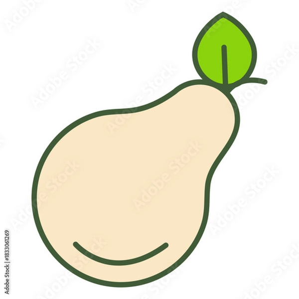 Fototapeta pear with leaf