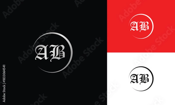 Fototapeta Ab logo design 