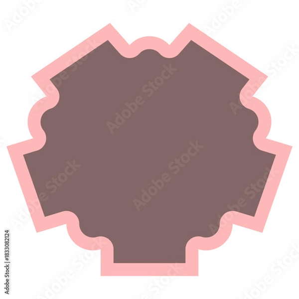 Obraz Cute Wavy Frame/Badge Vector