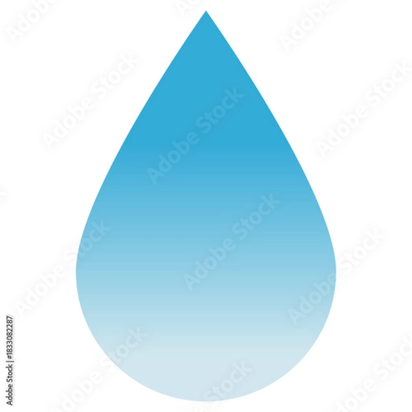 Obraz Minimal Blue Water Drop Icon with Gradient
